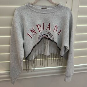 Upcycled Vintage IU Cropped Crewneck